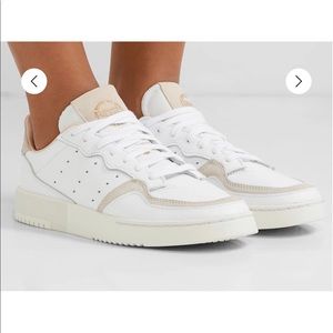Adidas supercourt suede trimmed leather sneaker